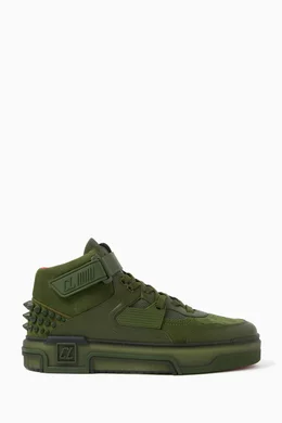 Olive green louboutin sneakers clearance