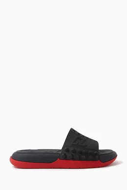 Louboutin spike slides hot sale