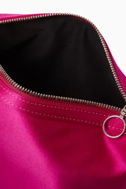 Buy Kara Pink Crystal Bow Shoulder Bag in Satin For Women Online