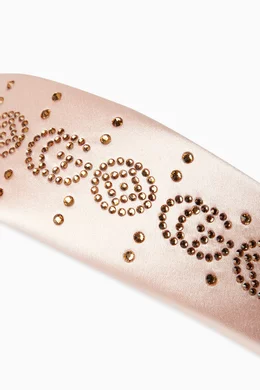 Buy Gucci Pink Crystal-embellished Headband in Silk For  display picture 3