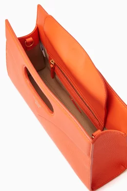 Buy MCM Orange Diamond Crossbody Bag in Leather For Women Online
