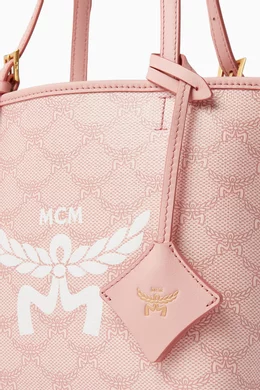 Buy MCM Pink Mini Himmel Shopper Bag in Canvas For Women Online