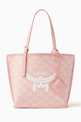 Buy MCM Pink Mini Himmel Shopper Bag in Canvas For Women Online Ounass Saudi