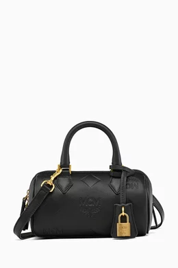Buy MCM Black Small Ella Boston Bag in Leather For Women Online Ounass Saudi