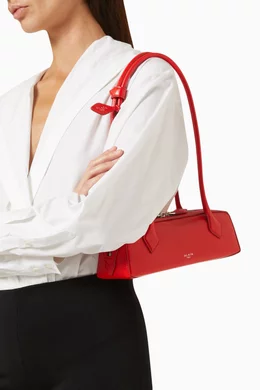 25SS new/ALAIA Le Teckelスエードクラッチ Bag Red ALAÏA GARNET RED LE TECKEL CLUTCH IN SUEDE GOATSKIN |ALAÏA US