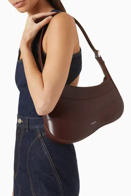 【未使用に近い】Alaïa Brown ‘Hinge’ shoulder bag Buy Alaïa Brown Djinn Shoulder Bag in Smooth Leather For Women
