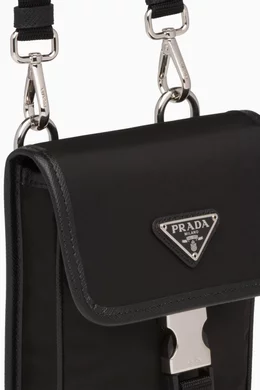 Buy Prada Black Crossbody Smartphone Case in Re Nylon Saffiano Leather For Men Online Ounass Saudi