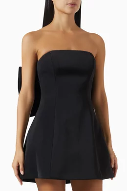 Buy Mossman Black Wistful Strapless Bow Mini Dress For Women Online |  Ounass Saudi