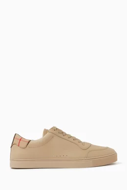 Buy Burberry Neutral Robin Sneakers in Leather For Men Online Ounass Saudi