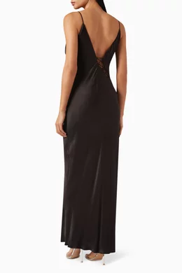 blue dress for baby girl Shona Joy Ruched Backless Slip Dress in Black – Coco & Lola main image 1