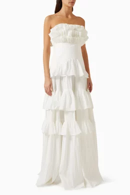 Buy Acler White Ascot Tiered Maxi Dress For Women Online | Ounass Saudi