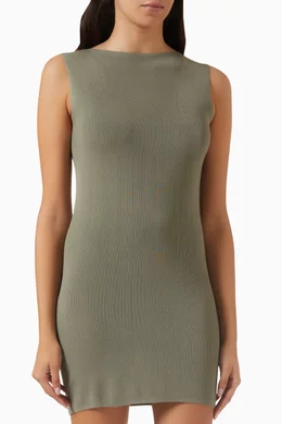 Buy St Agni Green Vas Knit Mini Dress in Tencel For Women Online | Ounass  Saudi