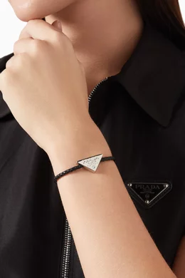 Prada braided nappa leather bracelet online