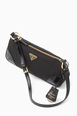 Prada logo leather shoulder bag new arrivals