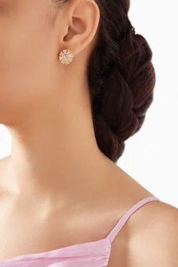 Buy Damas White Farfasha Happy Sunkiss Diamond Mother of Pearl Earrings in 18kt Gold For Women Online Ounass Saudi
