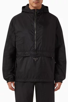 Buy Prada Black Pullover Anorka in Re nylon For Men Online Ounass Saudi