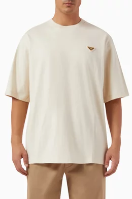 Buy Prada Neutral Logo T shirt in Cotton For Men Online Ounass Saudi