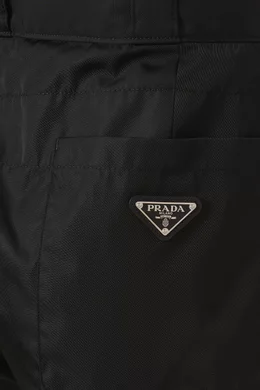 Buy Prada Black Trousers in Technical Re-Nylon For Men Online