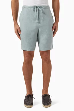 Buy Vince Blue Drawstring Shorts in Lightweight Hemp For Men Online Ounass Saudi
