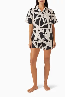 Buy Missoni Black Nastri Short Pyjama Set in Silk For Women Online Ounass Saudi