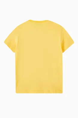 Buy Fendi Yellow Logo Tag T Shirt in Cotton For Boys Online Ounass Saudi