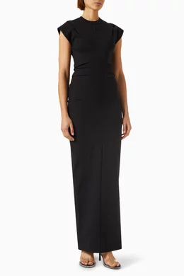 Buy Alexander Wang Black Crewneck Maxi Dress in Ribbed-jersey For Women  Online | Ounass Saudi