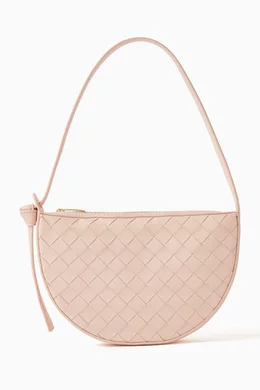 VIP【送料関税込】BOTTEGA VENETA SUNRISE MINI SHOULDER BAG Bottega Veneta: White Mini Sunrise Bag | SSENSE