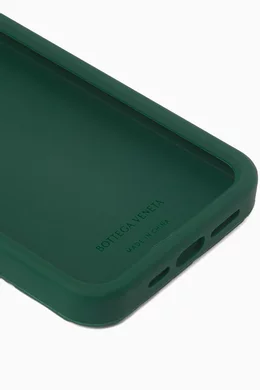 Buy Bottega Veneta Green iPhone 14 Pro Max Phone Case in Silicone