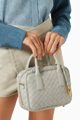 Buy Bottega Veneta Grey Small Getaway Top-handle Bag in