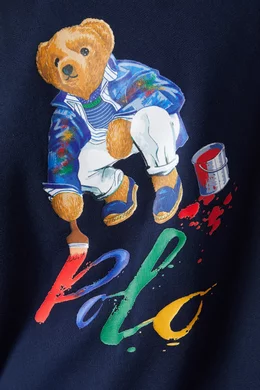 Buy Polo Ralph Lauren Blue Polo Bear Logo Hoodie in Cotton blend For Men Online Ounass Saudi