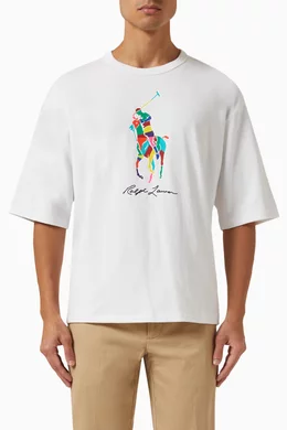 Buy Polo Ralph Lauren White Big Pony T shirt in Cotton Jersey For Men Online Ounass Saudi