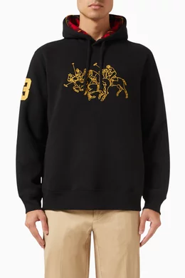 Buy Polo Ralph Lauren Black Lunar New Year Triple-pony Hoodie in