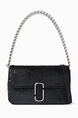Buy Marc Jacobs Black The Small J Marc Shoulder Bag in Sequins For Women Online Ounass Saudi