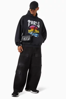 送料込み*BALENCIAGA*PARIS TROPICAL ROUND HOODIE Hoodie PARIS TROPICAL ROUND