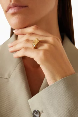 Buy Bottega Veneta Gold Twist Ring in 18kt Gold plated Silver For Women Online Ounass Saudi