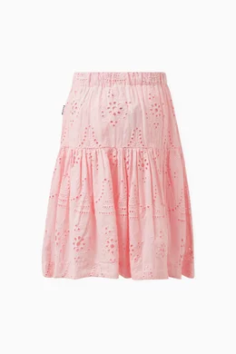Pink eyelet skirt outlet