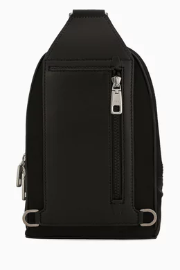 Buy Dolce & Gabbana Black Small DG Logo Crossbody Backpack in
