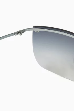 Buy Gucci Pre-Loved Blue Pre-owned Rimless Sunglasses For Women