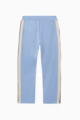 Buy Palm Angels Blue Logo Print Track pants in Cotton blend For Boys Online Ounass Saudi