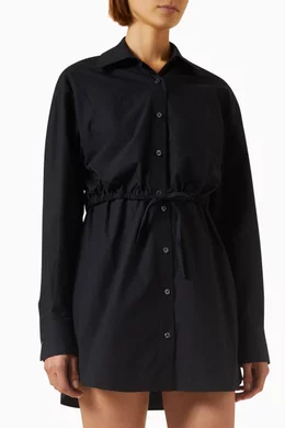 Buy Alexander Wang.t Black Layered Shirt Dress in Cotton For Women Online |  Ounass Saudi