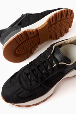 Buy Maison Margiela Black 50-50 Sneakers in Calfskin, Nylon & Mesh 