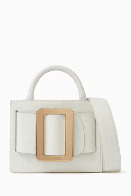 Buy BOYY White Mini Bobby Tote Bag in Croc Embossed Leather For Women Online Ounass Saudi