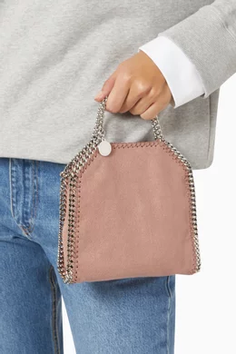 トートバッグ Stella Mccartney Falabella Mini Tote Bag In Shaggy Deer Women Black Falabella Mini Tote Bag | Stella McCartney US