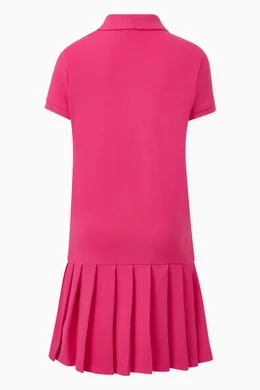 Buy Polo Ralph Lauren Pink Logo Polo Dress in Cotton For Girls Online Ounass Saudi