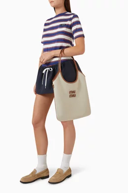 Miu miu canvas bag shop