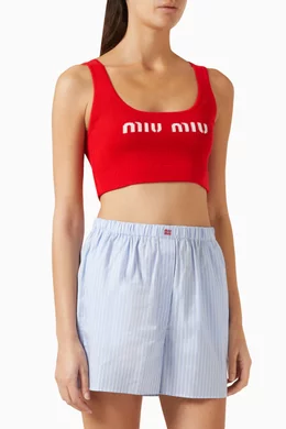 トップス Miu Miu 00s Red Rib Knit Miu-Miu-Red-Oversized-Button-