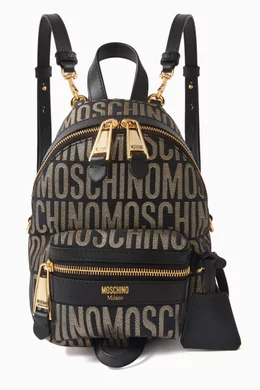 Moschino logo backpack best sale