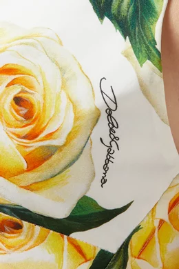 Tシャツ・カットソー DOLCE&GABBANA FLORAL PRINT BRALETTE TOP Floral cotton poplin bra top in multicoloured - Dolce