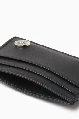 Buy Versace Black Biggie Card Holder in Leather For Men Online