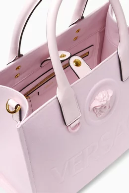 Buy Versace Pink Small La Medusa Tote Bag in Canvas For Women Online Ounass Saudi